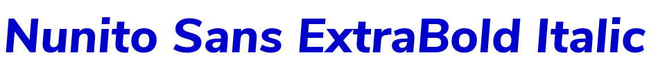 Nunito Sans ExtraBold Italic 字体